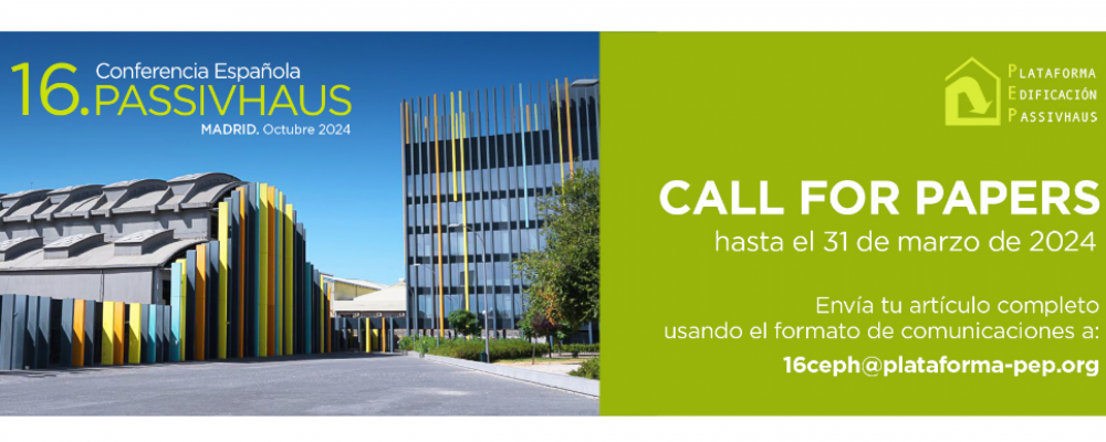 Participa con tu ponencia en la 16 Conferencia Española de Passivhaus