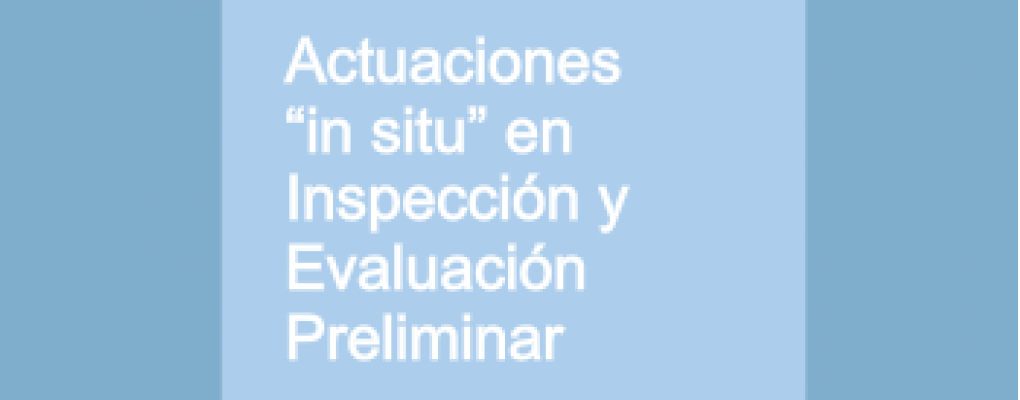 Actuaciones in situ en Inspección y Evaluación Preliminar