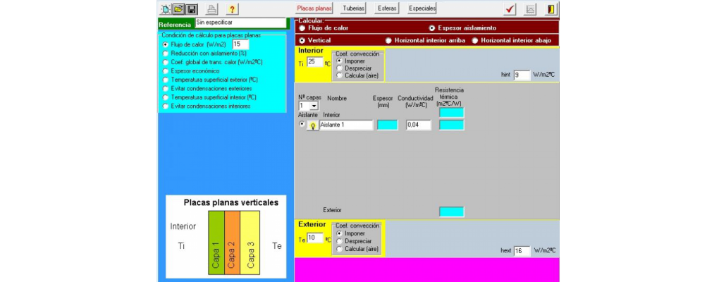 Cálculo de condensaciones en interior de cerramiento con AISLAM