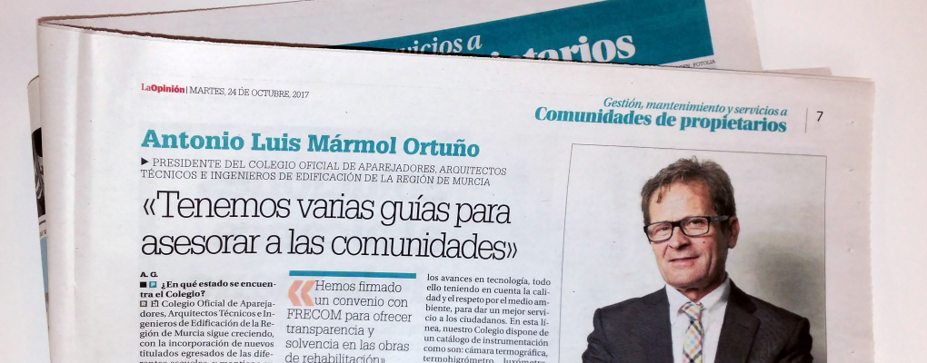 Entrevista a nuestro Presidente en el diario La Opinión del pasado 24 de octubre