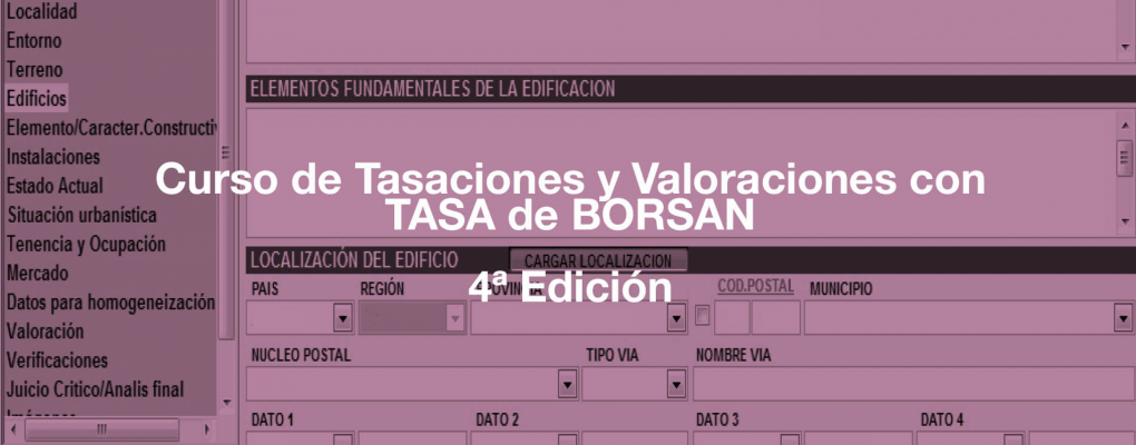 Curso de Tasaciones y Valoraciones con TASA de BORSAN 4ª Edición