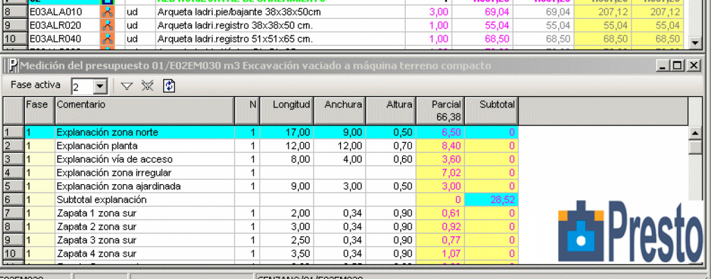 Curso: Presto. Mediciones, presupuestos, certificaciones y conexión BIM 3ª edición
