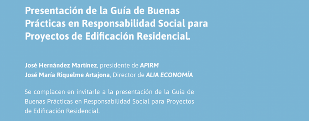 Presentación de la Guía de Buenas Prácticas en Responsabilidad Social para Proyectos de Edificación Residencial