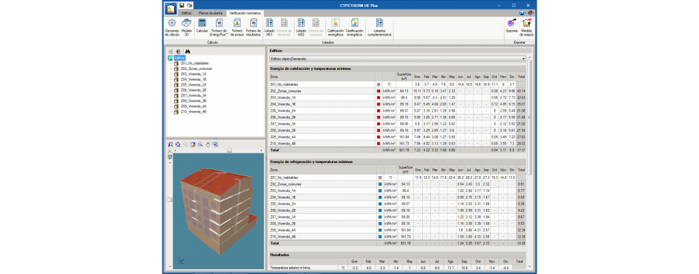 Curso: Edificio de viviendas con CYPECAD MEP / CYPETHERM HE Plus. Estudio térmico, climatización y certificación energética