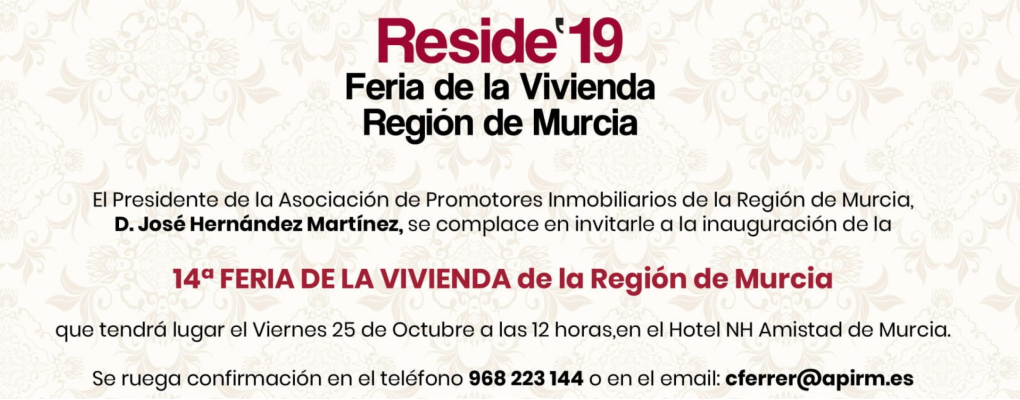 Reside 2019. XIV Edición Feria de la Vivienda Región de Murcia