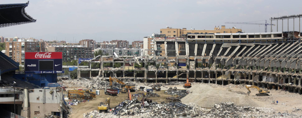 ¿A dónde irá a parar todo el hormigón del estadio Vicente Calderón?