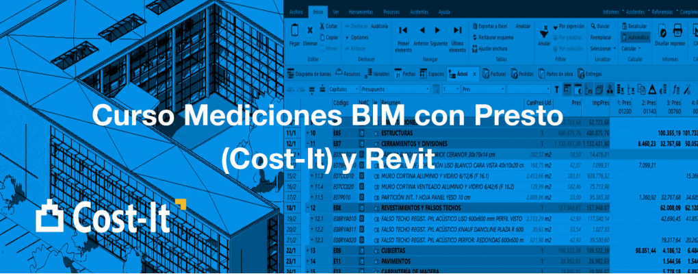 Curso Mediciones BIM con Presto (Cost-It) y Revit