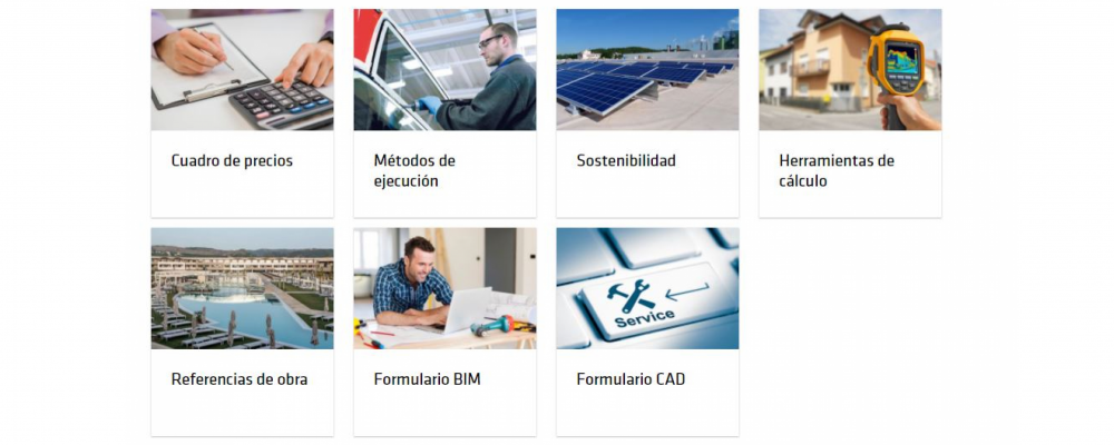 Área “prescripción” en la nueva web  de Sika España  