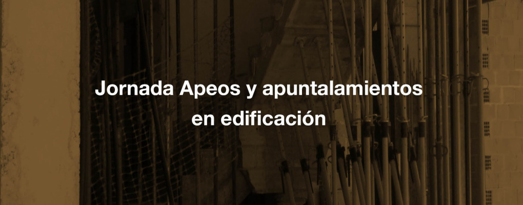 Jornada. Apeos y apuntalamientos en edificación 