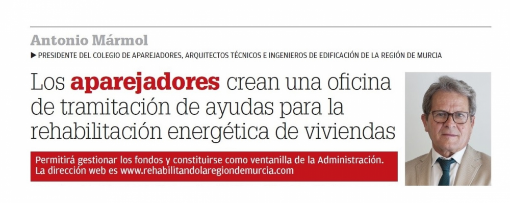 Entrevista a Antonio Mármol en el diario La Opinión sobre la puesta en marcha de la Oficina de Rehabilitación