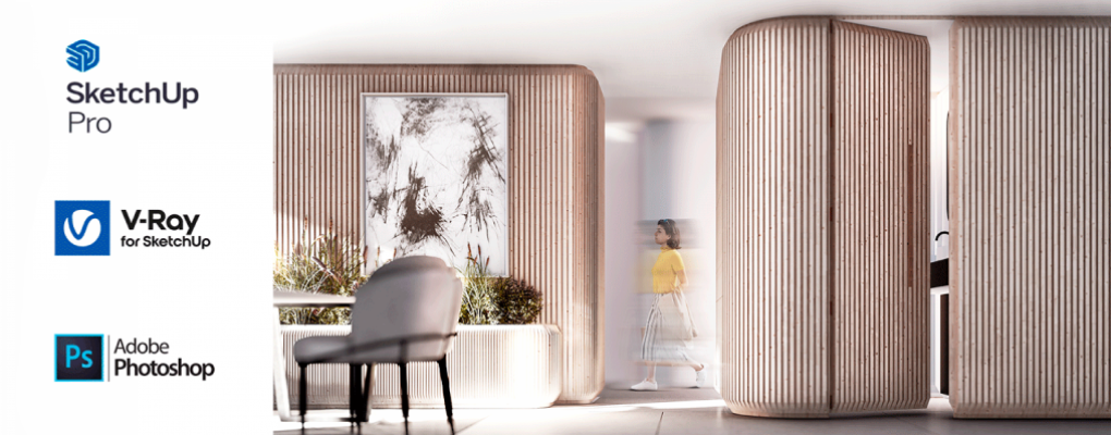 Arquitectura interior. Modelado y renderizado de espacios
