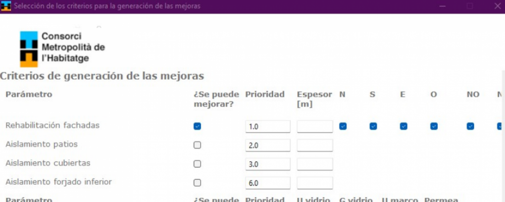 Complemento CE3X para calcular los paquetes de medidas del Libro del Edificio Existente