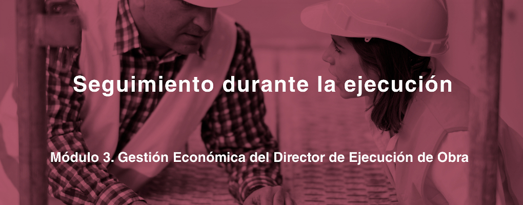 Seguimiento durante la ejecución. Módulo 3. Gestión Económica del Director de Ejecución de Obra