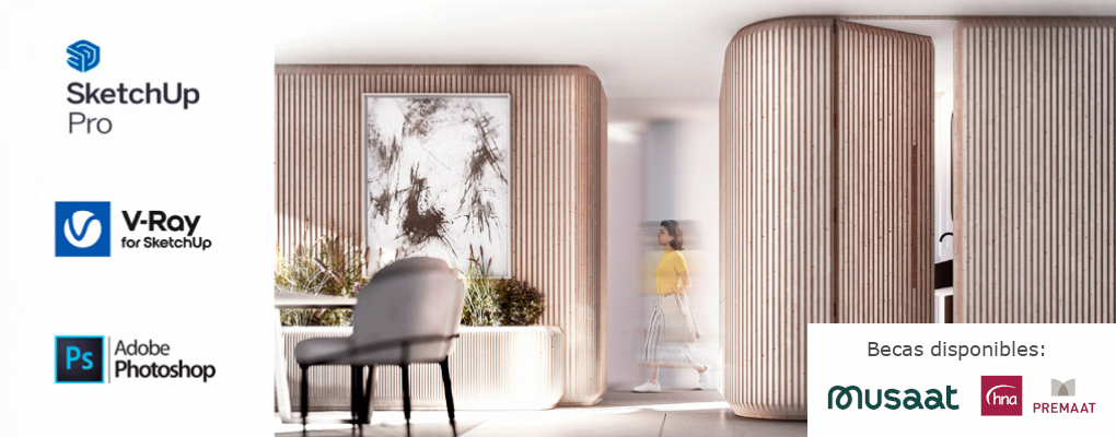 Arquitectura interior. Modelado y renderizado de espacios