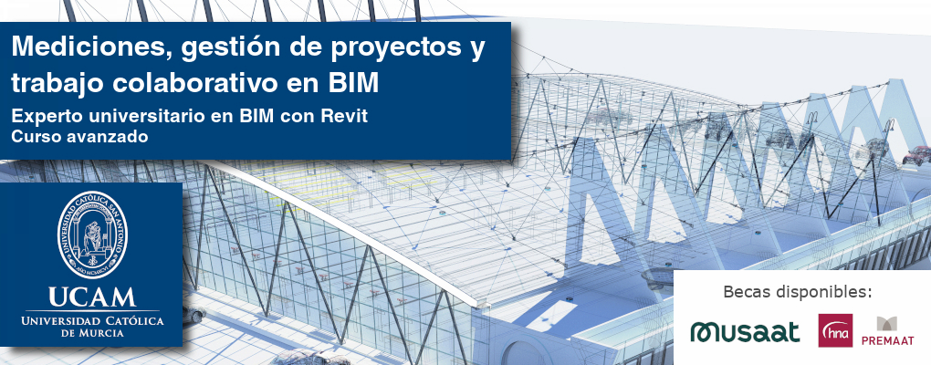 Mediciones, gestión de proyectos y trabajo colaborativo en BIM. Módulo avanzado del título de experto universitario en BIM con Revit. 