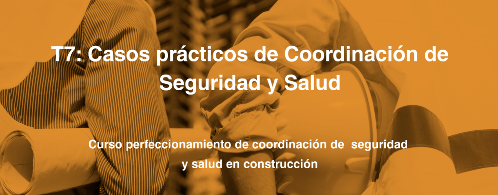 T7. Casos prácticos de Coordinación de Seguridad y Salud