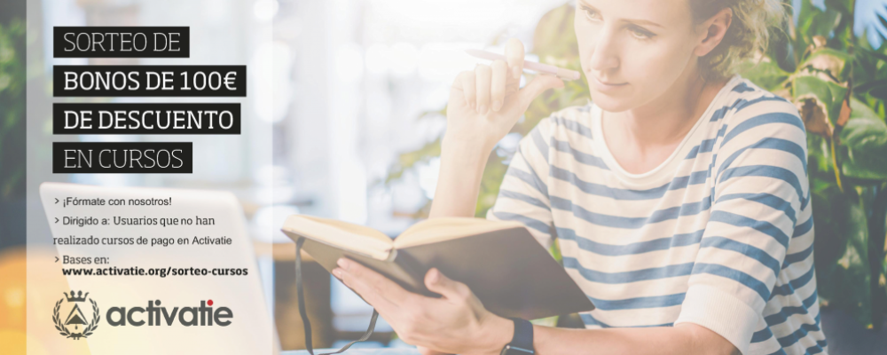 Ganadores del sorteo "Activatie en primavera": 3 becas de 100 € en cursos