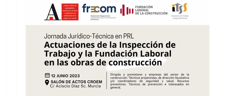 Muy importante para los Coordinadores de Seguridad y Salud: Jornada Actuaciones de la Inspección de Trabajo