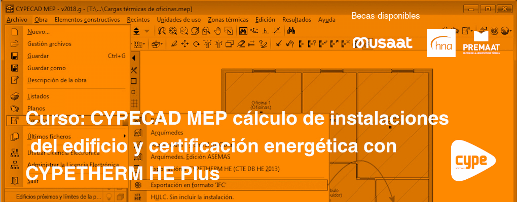 Curso: CYPECAD MEP cálculo de instalaciones del edificio y certificación energética con CYPETHERM HE Plus