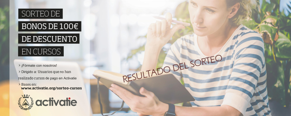 Ganadoras del sorteo "Activatie en primavera": 3 becas de 100 € en cursos