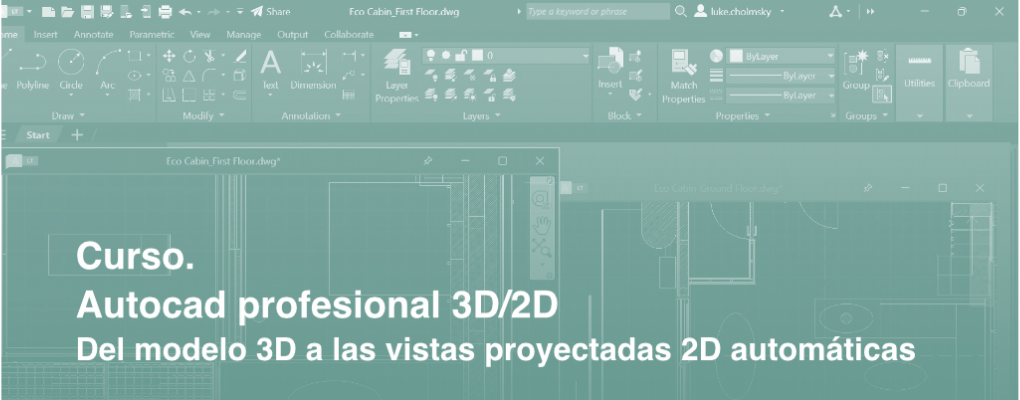 Autocad profesional 3D 2D. Del modelo 3D a las vistas proyectadas 2D automáticas.