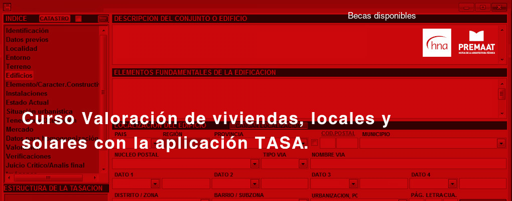 Curso valoración de viviendas, locales y solares con la aplicación TASA. 
