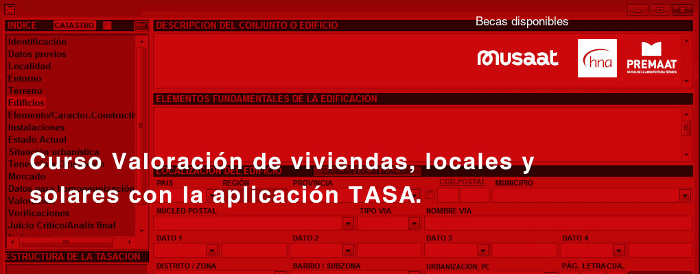 Curso valoración de viviendas, locales y solares con la aplicación TASA. 