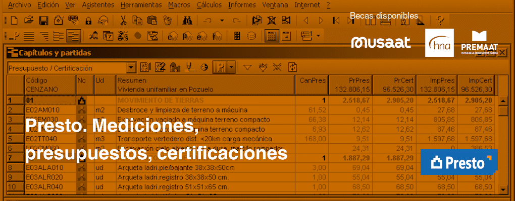 Presto. Mediciones, presupuestos, certificaciones