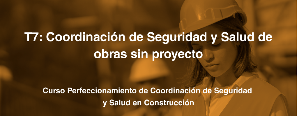 T7: Coordinación de Seguridad y Salud de obras sin proyecto