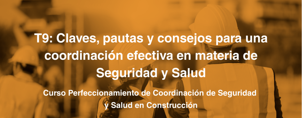 T9: Claves, pautas y consejos para una coordinación efectiva en materia de Seguridad y Salud
