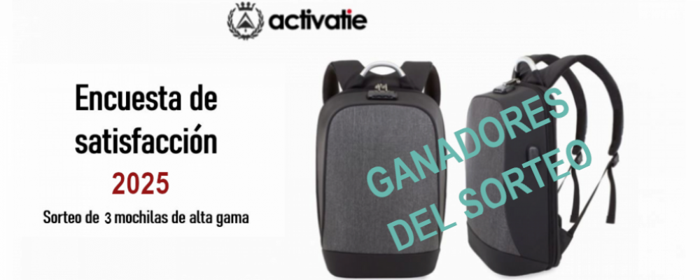 Ganadores del sorteo por cumplimentar la encuesta de Activatie 2025