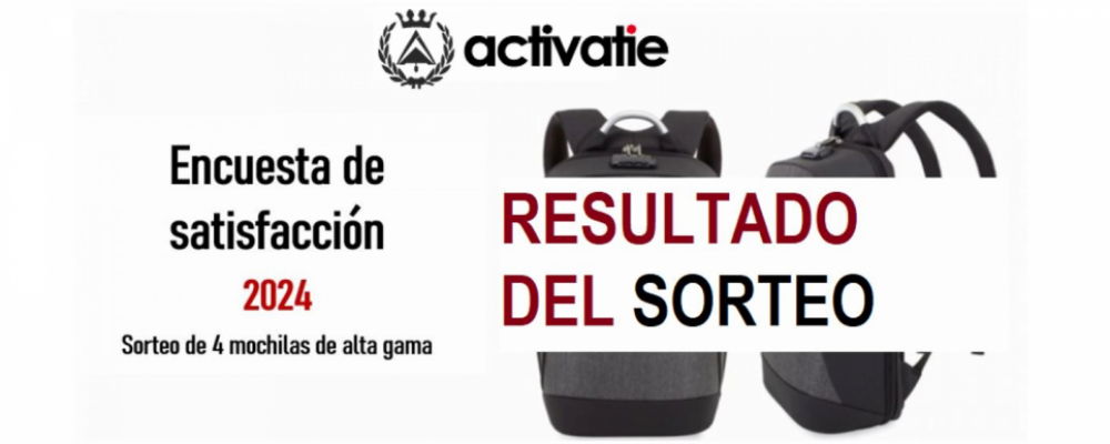Ganadores del sorteo por cumplimentar la encuesta de Activatie 2024