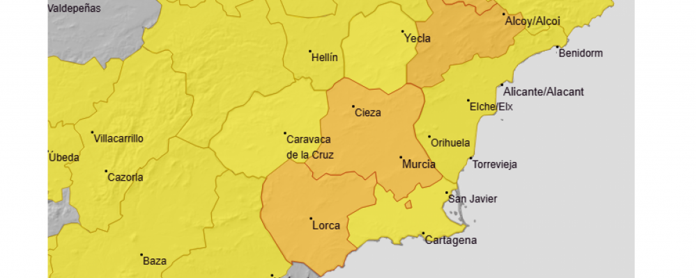 Aviso especial ola de calor de nivel naranja. Miércoles 15 de julio