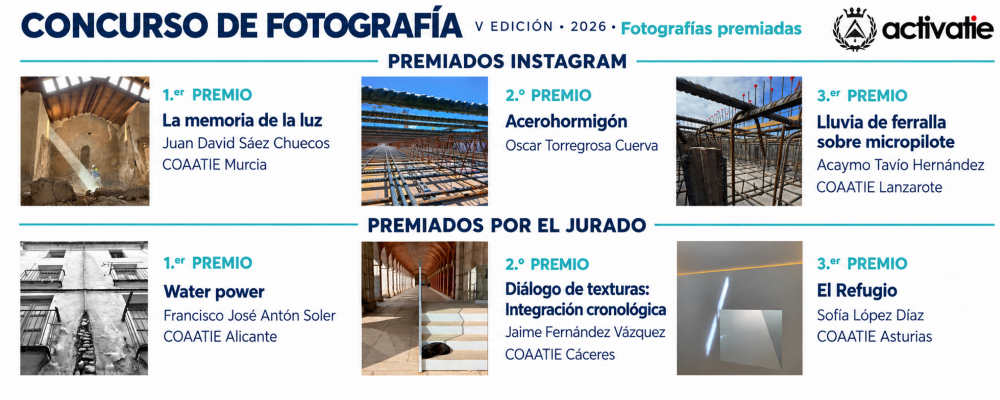 Ganadores de la V Edición del concurso de Fotografía de Edificación de Activatie